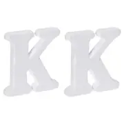 Foam Letters K Letter EPS White Polystyrene Letter Foam 100mm/4 Inch, Pack of 2