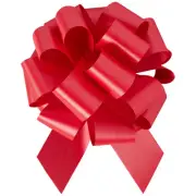 Offray The Perfect Bow Pull Ribbon, 2.5" Finished Size with 14 Loops, Hot Red...