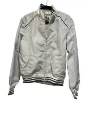 NEW BEN SHERMAN Striped Zip-Front Jacket Medium