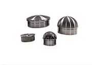 2X PIECES STAINLESS STEEL ROUND END CAP TUBE Fitting