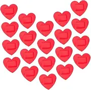 EXAOMBLE 20Pcs Heart Shaped Breathable Patches Durable Pe Material for All Ages Scrapes Outdoor Use