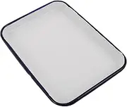 SECFOU Vintage Enamel Baking Tray Nonstick Rectangular Pan for Roasting and Serving Cakes Cookies and Pies Heat Resistant Enamel for and Retro Charm