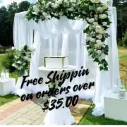 Wedding arch fabric 108" wide Nylon Tulle, very soft drape, sold by the yard.