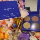 Tresluce Beauty Highlighter Quad Palette LUCETE GLOWBLUSH BRUSH