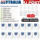 12PCS Vacuum Cleaner Dust Bags Filter Fits MIELE Hoover FJM GN C1 C2 C3 Cat Dog