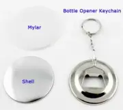 Bottle Opener Key Chain Button Parts Maker Supply φ50mm/φ58mm 100 Sets/Pack