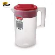 Rubbermaid Simply Pour Clear/Red Pitcher Plastic