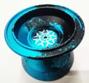 Acid Unresponsive Professional Magic Trick YoYo Anodized Metal Blue Splash
