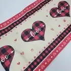LOVE Table Runner 90 inches Red Table Runner Winter Holiday Party.13" × 90"