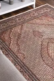Divine Medallion Red Non-Slip Runner Rug