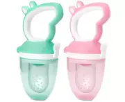 Baby Food Feeder, 2 Pack Fruit Pacifier Feeder for Baby Teething, Food Grade ...