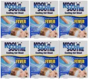 Kool 'n' Soothe Soft Gel Children Kids Fever Immediate Relief 4 Sheets x 6 Box