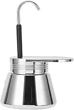 Stovetop Espresso Maker, Stainless Steel Single Spout Delicious Coffee Maker with Strainer, Mini Portable Hand Pour Latte Classic Moka Pot Coffee Pot for Home or Camping Use(200ml)