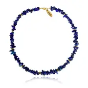 Culturesse Anaise Beaded 43cm Natural Gemstone Fashion Necklace 18K Gold Plating