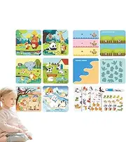 Watercolor Coloring Book for Kids - Reusable Painting Watercolor Magic Doodle Book | Educational Learning Water Coloring Drawing Paper Kits for Boys, Girls, Toddler