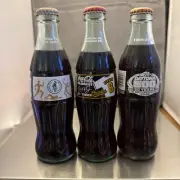 Lot Of 3 Vintage Collectibles 8oz Coca Cola Bottles Unopened
