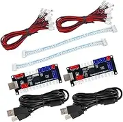 SJ@JX Arcade Game Controller USB Encoder Zero Delay 2 Player to Joystick Button for PC MAME Raspberry Pi Retro
