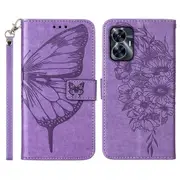 For Realme C55 Imprinted Pattern Wallet Phone Case Leather Stand Cover with Hand Strap
