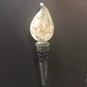 Wine Bottle Stopper Flame Swirl Murano Art Deco Collection With Box