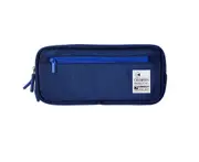 Multifunction Double Layer Zipper Pencil Case Pen Bag Stationery Storage Pouch-Blue