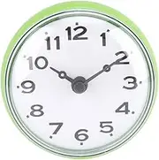 Waterproof Shower Clock with Suction Cup Round Face Arabic Digital Dial Bath Shower Clock Bathroom Kitchen Accessories (Green)