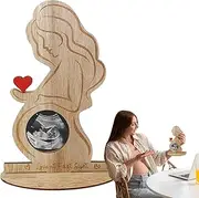 Ultrasound Picture Frames - Wood Sonogram | Expectant Mother Frame | Pregnancy Announcement, Tabletop Decoration For Tables Bedroom Bedside Living Room (20.5x14.5x6.2cm/8.07x5.71x2.44 Inches)