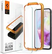 [Spigen] AlignMaster Glas.tR Slim Designed for Samsung Galaxy A35 5G Screen Protector (2024) Auto Alignment Installation Kit Tempered Glass [2-Pack] - Clear