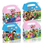 12PC Super Mario Party Loot Bag Box Birthday Party Lolly Bag Favour Candy Bag