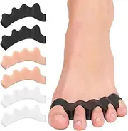 3 Pairs Toe Separators Silicone Toe Separators for Correct Hallux Valgus, Toe Separators for Men Feet, Hammer Toe Straightener for Women, Yoga Exercises, Foot Alignment