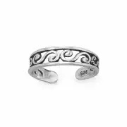 Sterling Silver Swirly Twirly Toe Ring