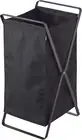 Home Laundry Basket - Foldable Storage Hamper Organizer Steel One Size Black