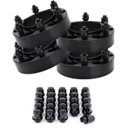 4pc 6x5.5 Hub Centric 2" inch Wheel Spacers For Toyota Trucks +24 Black Lug Nuts (for: Toyota)