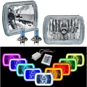7x6" IR RGB COB Color Change White Red Blue Green LED Halo Angel Eye Headlights (for: Subaru)