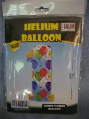 SuperShape Foil #1 Balloons Jumbo Party Balloon NEW in PACKAGE 34 inches