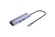 Unitek 6-in-1 USB Mulit-Port Hub with USB-C Connector - Space Grey USB-C 100W PD