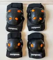 Mongoose Black BMX Gel Knee and Elbow Protective Gear