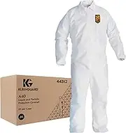 A40 Liquid & Particle Protection Coveralls, White, Large