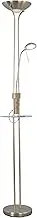 Lexi Lighting Seed USB 18W + 5W LED Mother and Child Floor Lamp, 2 Lights, Antique Brass Metal Base, Glass Shade, Built-in Wireless Charger, Angle Adjustable, Functional and Ambient Lighting