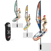 Small Sailboat Model RC Water Sailboat Model self Balancing Propeller Driven Remote Control Boat (Send a Sailboat Color and Style Randomly)