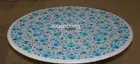 3'x3' Marble Dining Table Console Table Turquoise Floral Inlay Furniture Decor