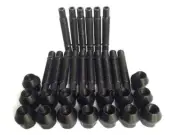 M12 x 1.5 Stud Conversion Pack for Renault Inc Nuts and Spacers (Black) (for: Renault)