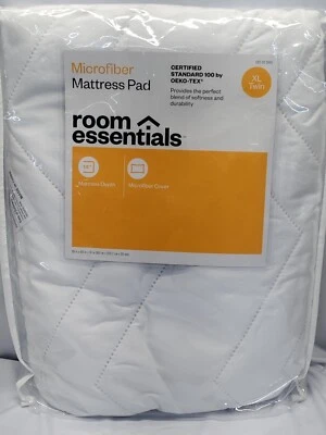 Mattress Pad Microfiber Room Essentials White Bed Size XL Twin New