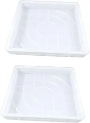 2pcs Reusable Plastic Path Maker Mold DIY Garden Concrete Paving Molds for Stepping Stones Easy to Clean Pavement for Balconies and Terraces