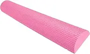 Oshhni EVA Half Foam Roller - Massage Yoga Blocks Round Foam Roller for Women & Men Gym Exercise, Pink, 90cmx7.5cm
