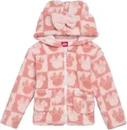 [Disney] Minnie Mouse Mickey Winnie the Pooh Cozy Sherpa Zip Up Cosplay Hoodie Newborn to Toddler Sizes (0-3 Months - 5T), Minnie Mouse, Pink, 6-9 Months