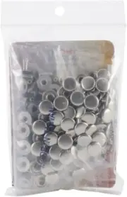 Tandy Leather Double Cap Rivets Medium Nickel Plate 100/pk 1373-12