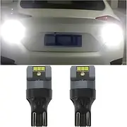 Osilly 2PCS Car LED Bulb Backup Reverse Light, Auto T15-6SMD-2020 CSP 2-SMD T15 906 W5W T16 921 912 W16W Side Marker Cornering Trunk Light, Super Bright Mini Canbus Error Free（White）