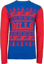 NFL Ugly Sweater Xmas Knit Pullover - Buffalo Bills - S
