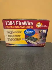 1394 FireWire 3-Port IEEE DV-CAM Kit Editing Software & Cable SIIG New