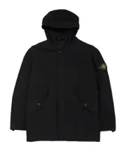 Stone Island Logo Patch Hooded Jacket S,XL,L,XXL,M black